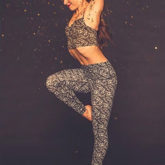 lululemon athletica Other - Lululemon Core Set Bra - Gold Sequin Print